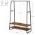 Vasagle Clothes Rack with Shoe Rack, 2 Shelves, 6 Hooks, 45x100x160 cm, Rustic Brown 104645159