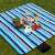 Picnic or Beach Blanket with Insulation Foil and Handle, 200x200cm, White Blue 104645354