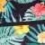 Picnic or Beach Blanket with Insulation Foil and Handle, 200x200 cm, Floral Black 104646474
