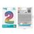 Színes 2-es Rainbow szám fólia lufi 92 cm csomagolás