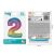 Színes 2-es Rainbow szám fólia lufi 92 cm csomagolás