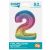 Színes 2-es Rainbow szám fólia lufi 92 cm 104754145
