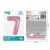 Fólia Lufi Pink Number 7 Balloon Packaging with Dimensions