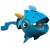 Geomag Tazoo Beto magnetic construction set, blue fish model, angled view