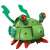 Geomag Tazoo Paco magnetic construction set, green and red, assembled creature, back view