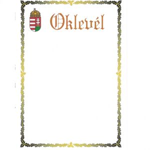 Oklevél OK5 143636517 - Előnyomott papír
