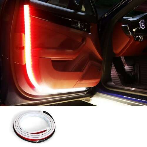 Piros és fehér LED szalag autó ajtóra, Tuning Led szalag autó ajtóra - Jármű és alkatrész