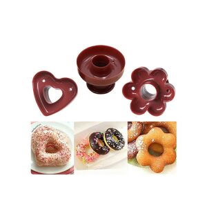 Fánk Kiszúró Forma Szett - 3 db (Kör, Szív, Virág)