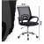 MemFlow ergonomic office chair dimensions, black mesh back, adjustable height