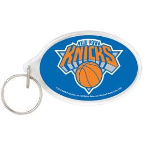 Brezier oval din acril WinCraft New York Knicks cu logo-ul echipei și o minge de baschet - Brelocuri