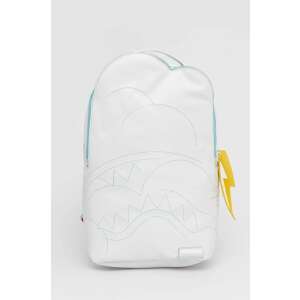 Sprayground Cloud DLXVF Rucksack, weiß mit blauen und gelben Akzenten - Rucksäcke
