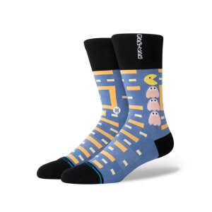 Stance Pac-Man socks, blue and yellow Pac-Man socks, unisex socks - For man