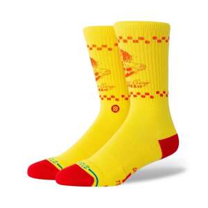 Stance Surfer Boy unisex socks in yellow with pizza design - For man