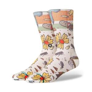 Stance Trashed socks, unisex, colorful, with a design of cockroaches, pigeons, and flowers - For man