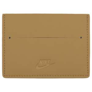 Nike Icon Air Force 1 Card Wallet, brown leather wallet with Nike logo - Men's Wallet