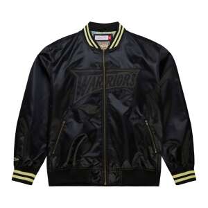 Mitchell & Ness NBA Stateside Pastel Bomber Jacket Golden State Warriors Čierna M - Mitchell & Ness