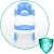 Ricokids Toilet restrainer for kids with ladder, 50kg, non-slip - Blue 105205334