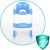 Ricokids Toilet restrainer for kids with ladder, 50kg, non-slip - Blue 105205334