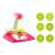 Ricokids 772000 pink drawing projector for kids with 36 images, 8 stencils, crayons and drawing tools