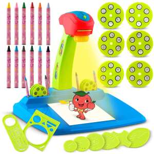 Ricokids Drawing Projector with 12 crayons, 36 images, and stencils - Drawing Boards, Writing Board