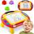 Ricokids magnetic drawing board table with stamps and child