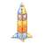 Magnetic building blocks set, building a rocket
