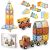 Ricokids Creative Magnetic Building Blocks Set with Colourful and Functional Wheeled Chassis - Brown, Yellow 104795514