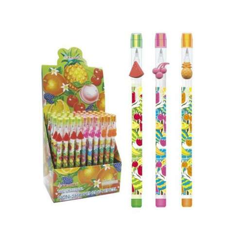 Pachet de creioane mecanice cu design fructat și radieră încorporată