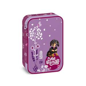 Ars Una Cute Animals Puppy Tacskó mintás többszintes tolltartó, lila kutyás dizájnnal - Ars Una Tolltartó
