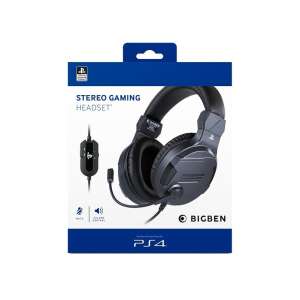 Nacon 2806206 V3 PS4/PC sztereó gamer headset titánszürke színben, hivatalos Sony licensszel, Bigben márka - Nacon