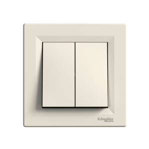 Schneider Electric Asfora beige Doppel-Wechselschalter, EPH0600123 - Schneider Schalter