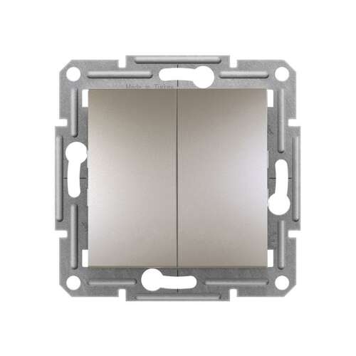 Schneider Electric Asfora EPH0600169 Doppelschalter, Bronze, Federklemmen