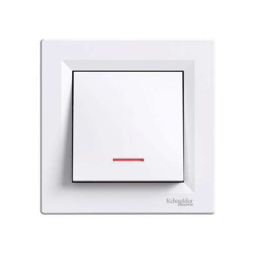 Schneider EPH1500121 ASFORA jelzőfényes/rugós bekötés/fehér váltókapcsoló 104806946 - Schneider