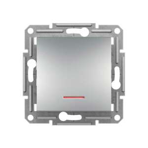 Schneider EPH1600161 ASFORA einpoliger Drucktaster mit Anzeigeleuchte, Aluminium - Schneider Schalter
