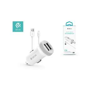 Devia ST326905 Smart Series Kfz-Ladegerät mit zwei USB- und Lightning-Anschlüssen, 3,1A Ausgang - Devia
