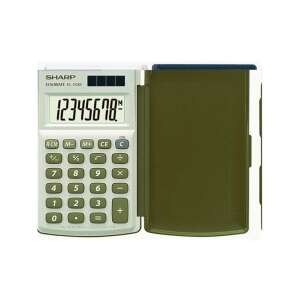 Sharp EL243S zsebszámológép védőtokkal, 8-jegyű LCD kijelző - Sharp