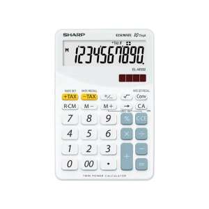 Sharp EL-M332 iker energiás számológép, fehér, 10 számjegyes kijelző, napelemes - Sharp