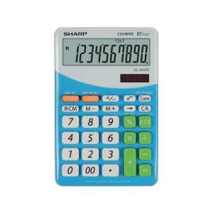 Sharp EL-M332BBL iker energiás számológép, kék és zöld, 10 számjegyes kijelző - Sharp