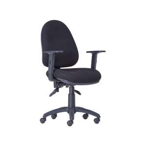 Antares Palmira C.11 schwarzer Bürostuhl mit verstellbarer Rückenlehne, Armlehnen und Sitz - Antares