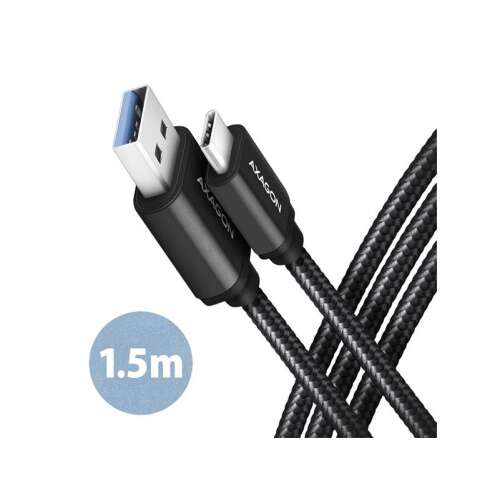 Axagon BUCM3-AM15AB USB-C 3.2 Gen 1 auf USB-A 1,5 m schwarzes Kabel
