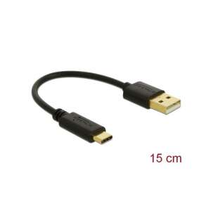 Delock 85354 15cm USB-A - USB-C töltőkábel - Adatkábel