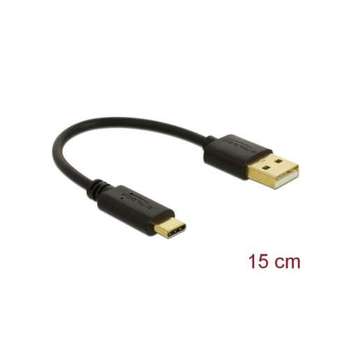 Delock 85354 15cm USB-A - USB-C töltőkábel