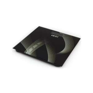 TOO BSC-210-B schwarz-weiß gestreiftes Badezimmerwaage, digital, gehärtetes Glas, 180 kg Tragfähigkeit - Test-Analysegerät