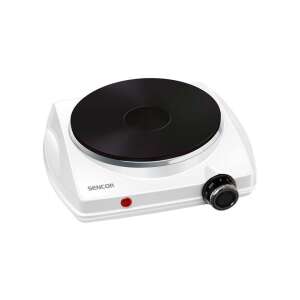 Sencor SCP 1503WH-EUE4 elektrischer Einzelkochfeld, weiß, 18 cm Kochfläche, 1500 W Leistung, einstellbarer Thermostat, LED-Anzeigeleuchte, rutschfeste Füße - Kochplatten