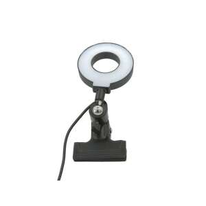 Kikkerland US210-EU Selfie Ring Light, alimentat USB, 3 setări de culoare a luminii, 10 niveluri de luminozitate, design cu clip - Lumini LED rotunde și lămpi rotunde