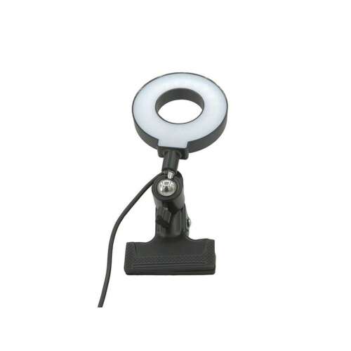 Kikkerland US210-EU Selfie Ring Light, alimentat USB, 3 setări de culoare a luminii, 10 niveluri de luminozitate, design cu clip