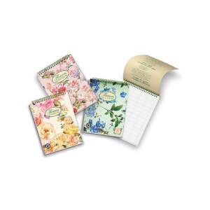 Pigna Nature Flowers A5 50 lapos spirálos kockás jegyzettömb, 3 féle borító mintával - Irodai papíráru
