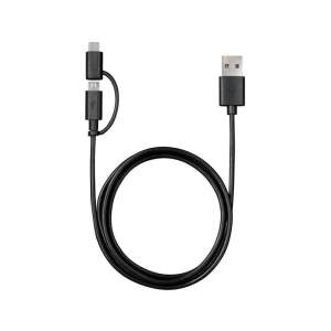 Cablu Varta 57948101401 1m 2 în 1 USB - microUSB/Type C negru cablu de date și încărcare - Cabluri de date