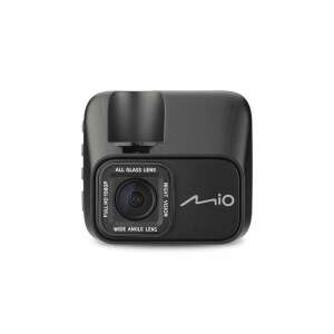 Mio MiVue C545 Full HD autós kamera, fekete, elülső nézet, széles látószögű lencse - Mio