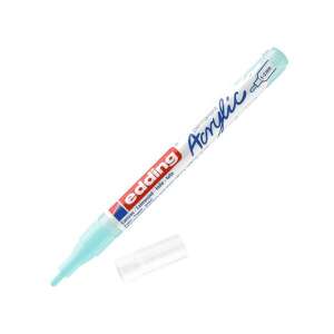 Marker acrilic Edding 5300 F, culoare albastru pastel, lățime linie 1-2 mm, pentru pânză, carton, textile, hârtie de desen - Markere